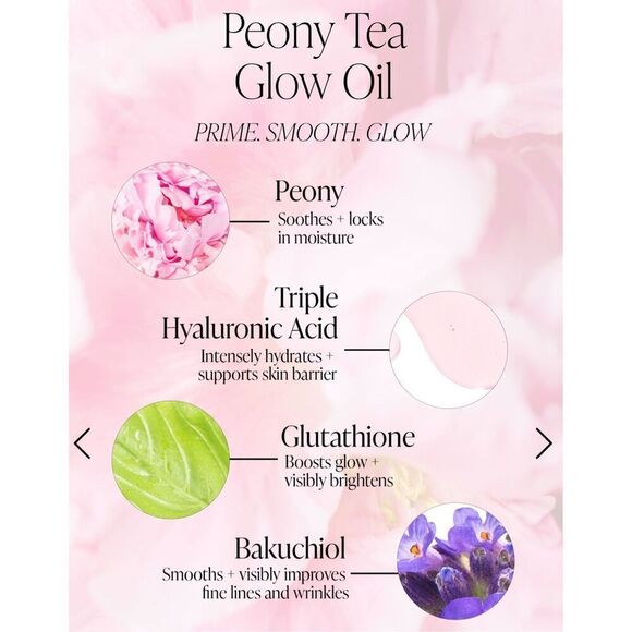 BYROE Tea Time Peony Tea Glow Oil - Picture 2 of 7